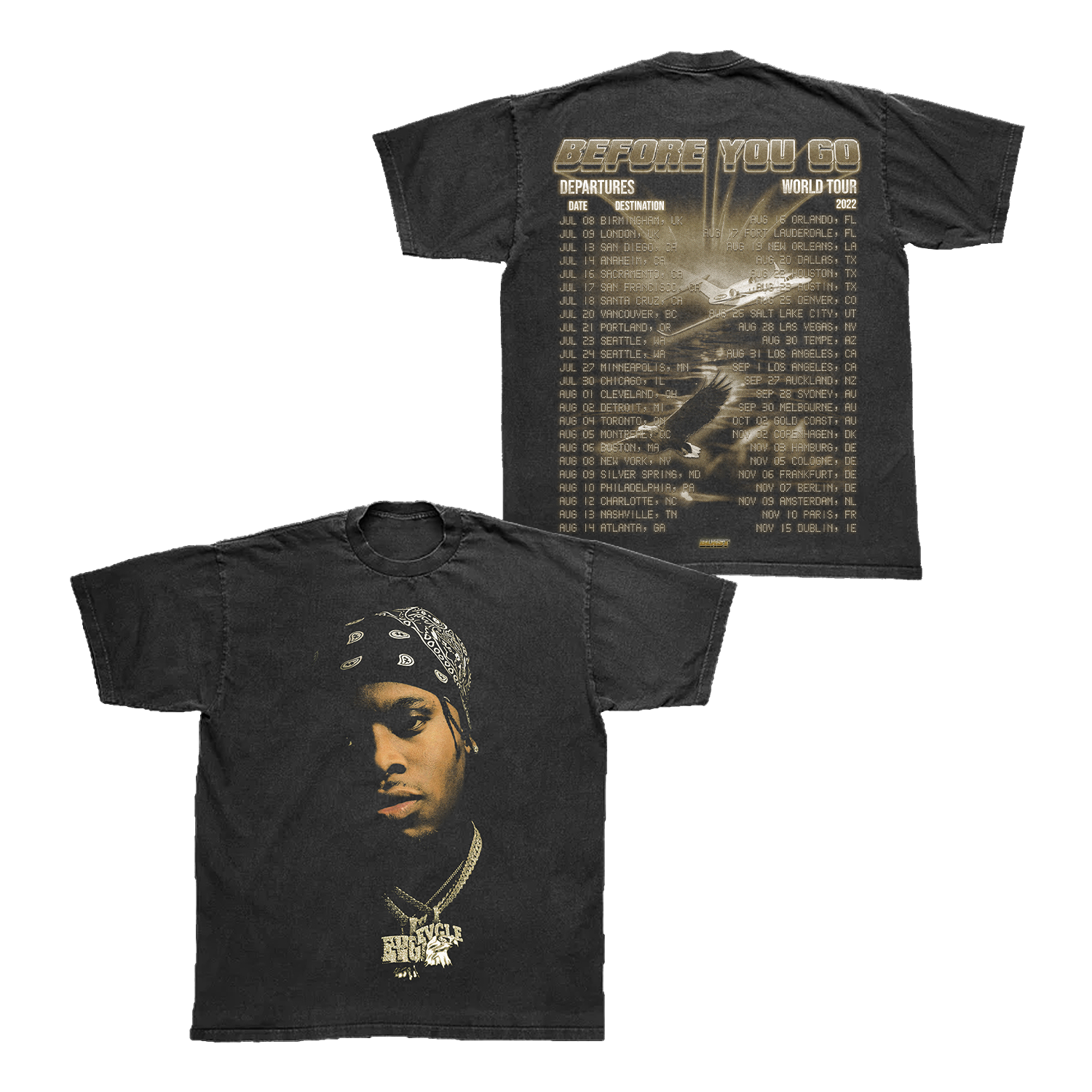 B4ug Black Tour T-shirt – Blxst